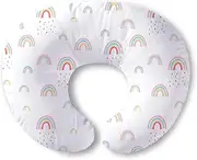 Plushii Nursing Pillow, Breathable Nursing Pillows for Breastfeeding, Breast Feeding Pillows for Mom, Breastfeeding Pillows for Bottle Feeding, Tummy Time, Sitting Support - Rainbow World