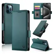 Wallet Case for IPhone 12 Pro,Slim Protective Shockproof Case With Card Holder,Premium PU Leather Kickstand-Green