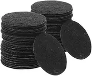 ULTECHNOVO 60pcs Ornament Felt Patch Felt Stickers Ink Pads Under Furniture Pads Stamps for Craft Kit Fleece Fabric Diy Kits Ornaments for Diy Crafts Sewing Patchwork Black