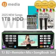 TJ Media B2 Karaoke Machine System 1TB + Wired Mic +Remote+Book(Koreran+Foreign)