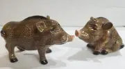WILD BOAR PIG Ceramic Salt & Pepper Shaker Set 180 One Hundred 80 Degrees