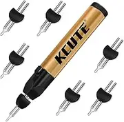 Chispee Thread Burner II with one Touch for Finishing Bead Weaving, Fast Melting Wax, Carved Leather, & Melting Thread Projects (1Pc Thread Burning+6Pcs Tips)