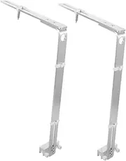 BUGUUYO 2pcs Fish Tank Light Bracket Plants Fish Tank Bracket Light LED Light Fixture Fish Tank Light Rack Aquarium Lighting Rack Fish Tank Stand LED Light Lamp Silver Aluminum Alloy