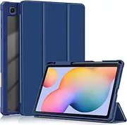 [Jarttarn] Hybrid Slim Case for Galaxy Tab S6 Lite 10.4 Inch 2024/2022/2020 (SM-P620/P625/P613/P619/P610/P615/P617) with Pen Holder, Shockproof Cover with Clear Transparent Back Shell (Dark Blue)