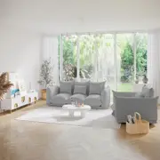 Berlin 4 Seater Sofa Living Room Package - Grey