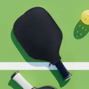 Pickleball Paddle Covers Zippered Racket Sleeve Pickleball Accessories (Black) A