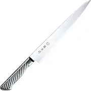 Fujitora FU-886 Sujihiki 9.5 inches (240 mm), Made in Japan, Cobalt Alloy Steel, Double-edged, Carves Meat Chunks Along the Strains and Handles Tornado Pattern, All Stainless Steel, Dishwasher Safe DP
