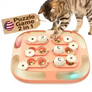 Cat Puzzle Games Level 2 in 1 Intelligence Mind Game Track Balls Kitten Food