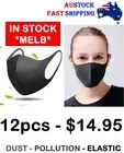 12 PIECES WASHABLE UNISEX FACE MASK MOUTH MASKS PROTECTIVE REUSABLE