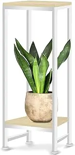 Plant Stand Indoor, Tall Plant stands for Indoor Outdoor Plants, 2 Tier Heavy Duty Flower Stand 31" Metal Plant Stand Modern Display Rack for Living Room, White