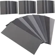 CRILSTYLEO 90pcs Sandpaper Set Grit Wet Dry Sandpaper Assortment for Wood Metal Automotive