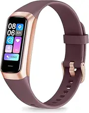 Zeacool Fitness Tracker with 24/7 Heart Rate, Blood Oxygen Blood Pressure Sleep Monitor, Activity Trackers IP68 Waterproof,Step Counter Calorie Pedometer Health Smart Watch for Women Men (Borde)