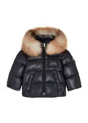 Moncler Kids K2 Fur-trimmed Quilted Shell Jacket (12 months-3 Years) - Navy 2 years