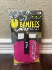 New Sprigs Banjees Armband Size M Hot Pink Stretch Phone Wallet Case Active Wear