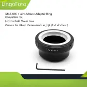 M42-NIK 1 Lens Mount Adapter Ring for M42 Lens to for Nikon-1 Aw1 S1 J3 V1 J1 J2