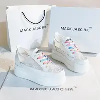 在飛比找蝦皮購物優惠-香港MACKJASCHK白鞋2024年春夏新款鏤空小個子厚底