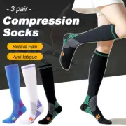 3x Wide Calf Compression Socks 20-30 mmHg Women Men Full Toe Plus Size Stocking
