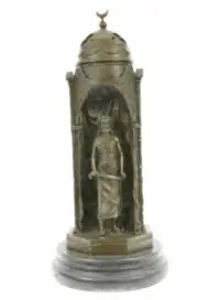Bronze Sculpture Pair Franz Bergman Large Harem Guard Museum Quality Statue Sale