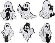 [Generic] Ghost Pins - Cute Cat and Ghost Brooch Pin | Halloween Cute Pin for Women and Men, Spooky Ghost and Black Cat Brooches