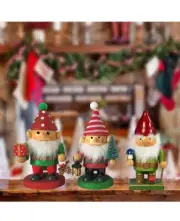 GNOME--3 7" Elves Traditional Nutcrackers Christmas Collectibles Decor