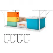 VEVOR Overhead Adjustable Garage Storage Rack 48x96in Ceiling Rack 600lbs White