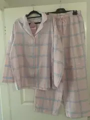 Peter Alexander Ladies Pyjama Set Pink Check Large
