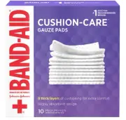 Band-Aid Cushion-Care Medium Gauze Pads, 10 Count 381371161256VL