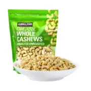 Organic Unsalted Unroasted Whole Cashews Vegan Kids School Lunch Snack 1.13Kg