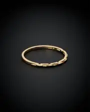 14K Italian Gold Paperclip Link Ring