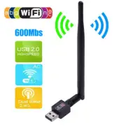 WiFi Wireless Network Card Internet Adapter USB Dongle 600Mbps with Antenna AU