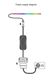 AR-1 5V 3 Pin to SATA ARGB Controller Cable for PC Fan Light Strip