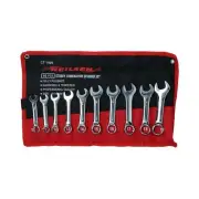10pc Metric Stubby Short Combination Spanner Wrench Set 10mm - 19mm
