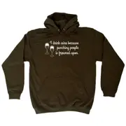 Alcohol Alcohol Drink Wine Because Punching - Funny Novelty Hoodies Hoodie