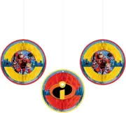 Incredibles 2 Disney Pixar Movie Kids Birthday Party Honeycomb Decorations