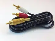 1 PIECE - 6FT RCA Y CABLE - 1 MALE TO 2 RCA MALE GOLD PLATED HD # Z539-0-5046