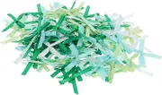 Anneome Set of 100 Mini Bows Satin Ribbon Handmade Bowknots for DIY Projects Hair Ties and Home Decorations