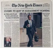 AUGUST 11, 2021 NEW YORK TIMES NY GOVERNOR CUOMO TO QUIT IN HARASSMENT SCANDAL