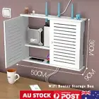 Wood Wireless WiFi Router Storage Boxes Wall Mounted Shelf Large Bracket