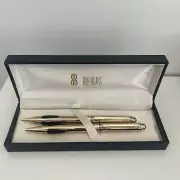 Bill Blass Continental Black and Gold Pen and .9mm Pencil Set