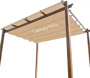 Retractable Pergola Shade Cover, Canopy for 10' X 13' Pergola, Sun-Protection and Durable Replacement Canopy