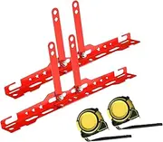 MagiDeal 2Pcs Heavy Duty Wheel Alignment Tools Alignment Tool Plates Equipment Car Maintenance Parts for Truck Vehicle Automotive, Red Tape Measures
