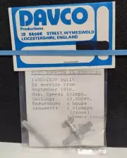 DAVCO Prod. Military Miniatures - (NEW) 1/300th WW1 P137 Sopwith 1 1/2 Strutter