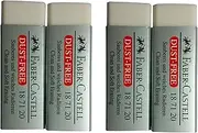 [Pack of 4] Faber-Castell LARGE Pencil Eraser Dust Free Clean and Extra Soft Erasing for ART, OFFICE, SCHOOL USE (6.2x2x1.25cm)