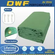 500x600cm Heavy Duty Canvas Tarp Tarpaulin Outdoor UV Tear Protection Waterproof