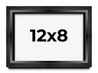 12x8 Shadow Box Frame Black | 1.25 inches Deep Real Wood Contemporary Shadowbox