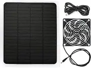 20W 12V Monocrystalline Silicon Solar Panel Solar Power Panel Exhaust Fan Mini Portable Cooling Ventilator 4.7-Inch Solar Exhaust Fan for Pet House Greenhouse Outdoor Hiking Climbing Camping Picnic