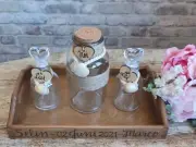Nautical Rustic Wedding Family Unity Sand Ceremony Set. Customized, Engraved