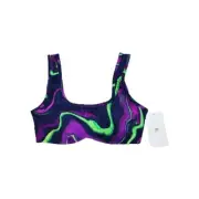 Fabletics Womens L/10 Hase Wave Swirl Rivka Medium Impact Sports Bra