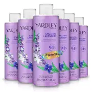 6x Yardley London English Lavender Shower Gel Body Wash 250ml