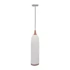 (White Coffee)Household Electric Milk Frother Automatic Handheld Milk Foam AC